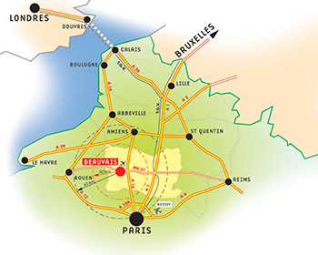 Beauvais location on a map